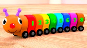 Учим цифры с Разноцветной Гусеницей - Развивающий мультик для детей