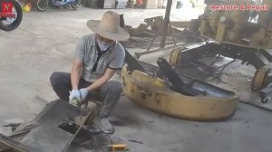 Заброшенный экскаватор Caterpillar 303 – Полностью восстановлен от ржавчины и выглядит как новый