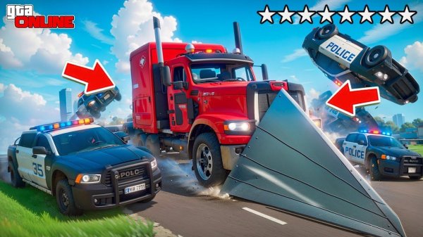 УГНАЛ ОГРОМНЫЙ ТАРАН У КОПОВ В ГТА 5 ОНЛАЙН! АВТОУГОНЩИК ПРОТИВ КОПОВ | УГНАЛ БОЕВЫЕ ГРУЗОВИКИ