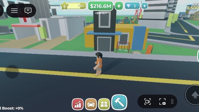 Показываю свой город в режиме мой город Магнат в Roblox.