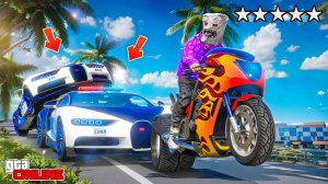 УГНАЛ ОТ КОПОВ НА ЧИТЕРСКОМ БАЙКЕ В ГТА 5 ОНЛАЙН! АВТОУГОНЩИК ПРОТИВ КОПОВ В GTA 5