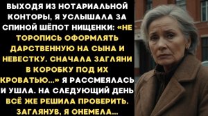 Выходя от нотариуса, я услышала шёпот нищенки: «Не переписывай дом на сына…»