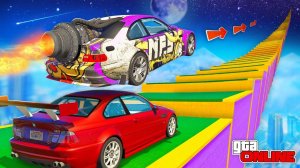 КАКАЯ ТУРБО-БМВ ЗАБЕРЕТСЯ ПО СТУПЕНЬКАМ ЛЕСТНИЦЫ В КОСМОС? ЭКСПЕРИМЕНТЫ ГТА 5