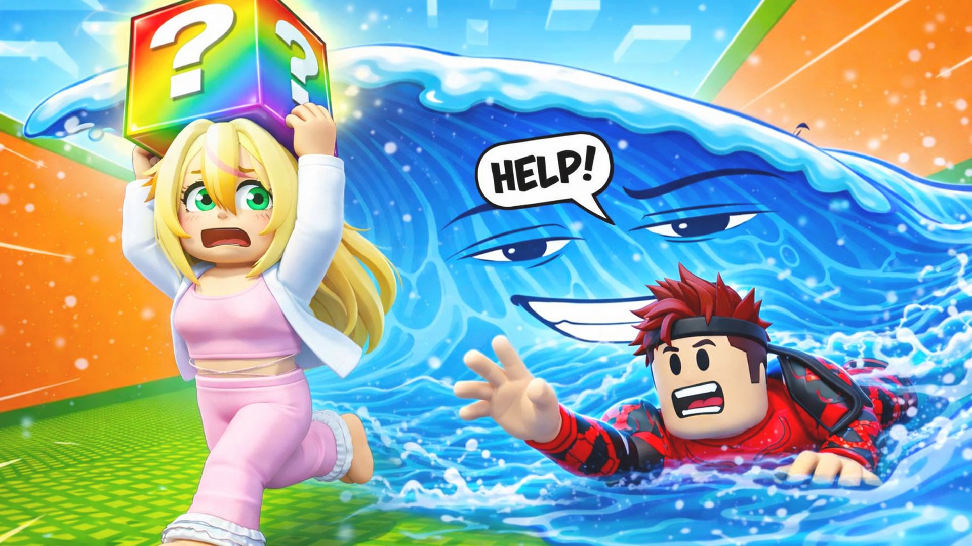 Кто первый добежит до конца в Escape Tsunami For Brainrots Roblox ? | БлокиТоки смотреть онлайн