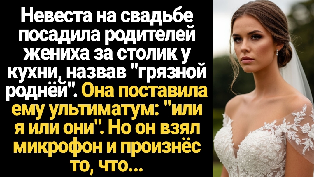 ИСТОРИИ ИЗ ЖИЗНИ/Невеста на свадьбе посадила родителей жениха за столик около кухни смотреть онлайн