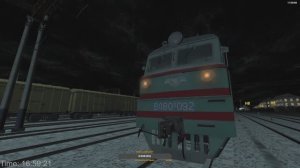 RTrainSim. Официальный мультиплеер смены №495. Маршрут №16. Ускоренный грузовой