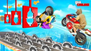 ПОПАДИ В ЯБЛОЧКО НА БАЙКЕ ЧТОБЫ ПОБЕДИТЬ В GTA 5 | МОТО-ПАРКУР В ГТА 5 ОНЛАЙН