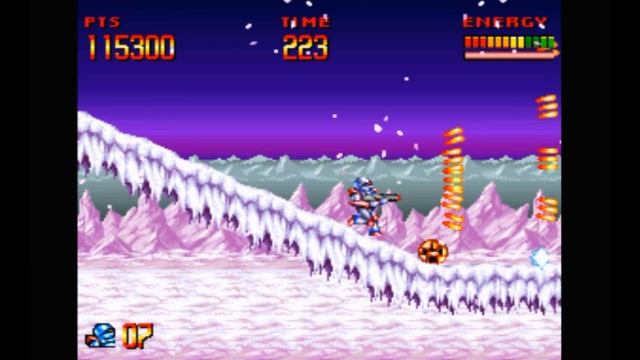 Super Nintendo (Snes) 16-bit Super Turrican Stage 3-1 Прохождение смотреть онлайн