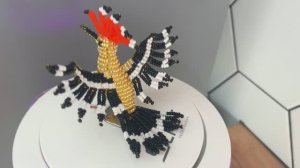 Удод из бисера / Птица из бисера / Объёмное бисероплетение / Фигурки из бисера / Бисероплетение /