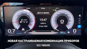 Новая настраиваемая комбинация приборов / скин / дизайн приборной панели Джили Монжаро/Geely Monjaro