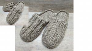 🌸Женские тапочки крючком.🌸Подробный МК.🌸