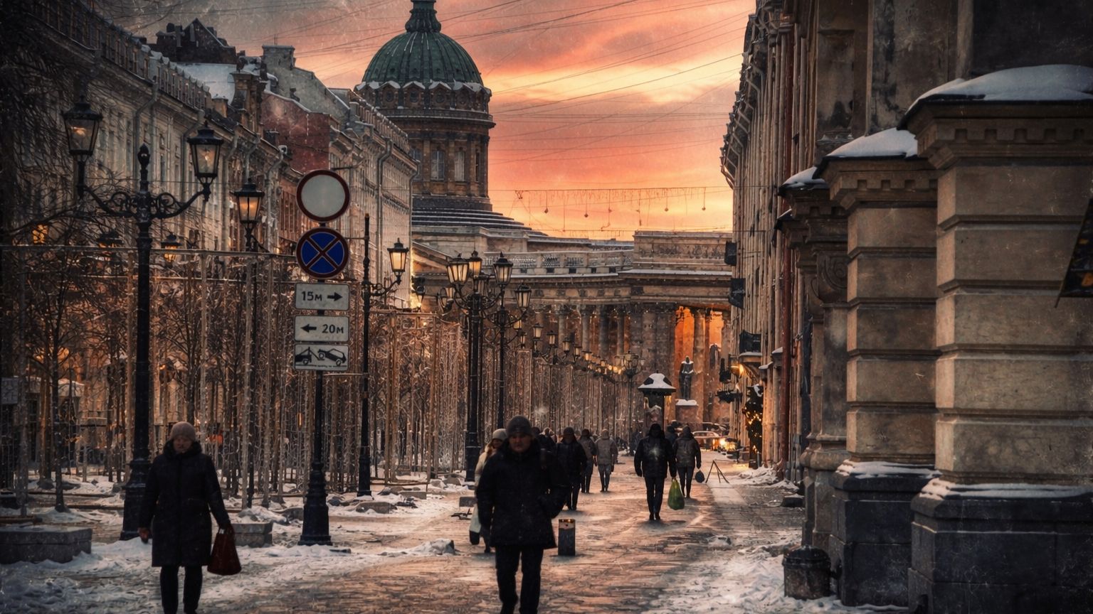 Мороз и солнце в Питере. Прогулка по зимнему городу смотреть онлайн