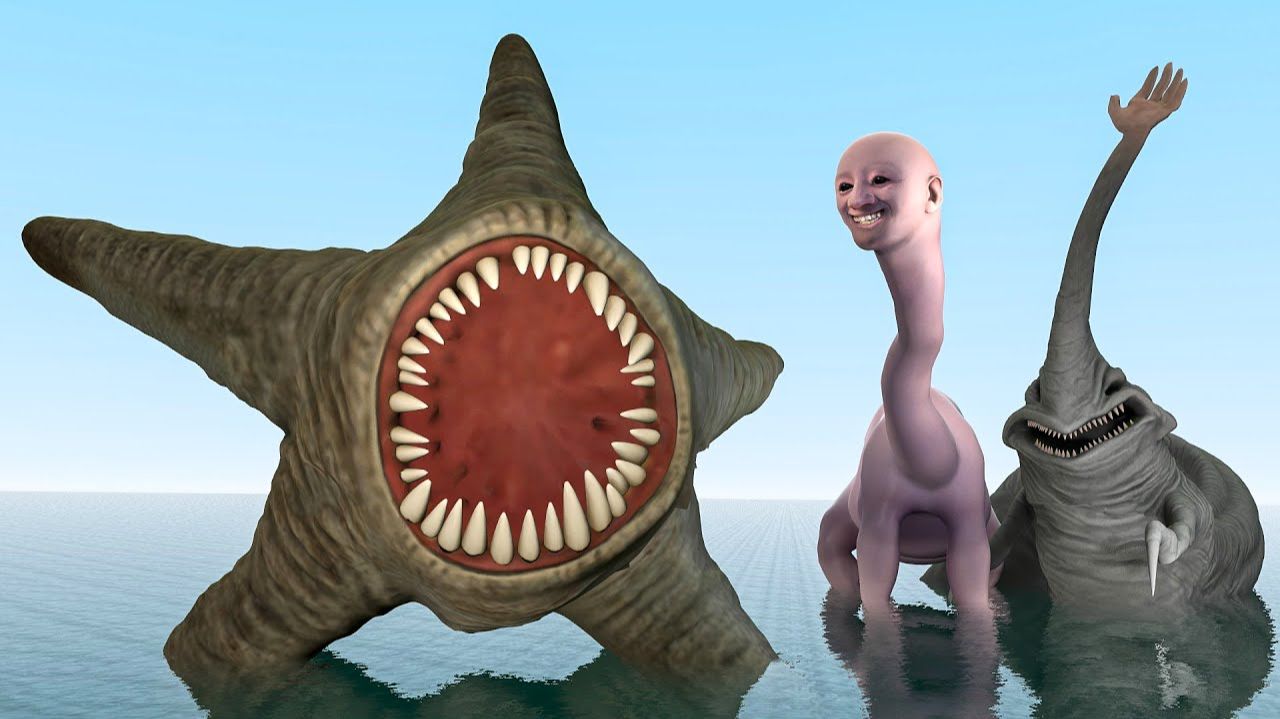 НОВАЯ ЗВЕЗДНАЯ РЫБА-МОНСТР ПРОТИВ РУЧНОГО МОРСКОГО МОНСТРА И МЫ ЗАПЛЫЛИ СЛИШКОМ ДАЛЕКО В ОКЕАН смотреть онлайн