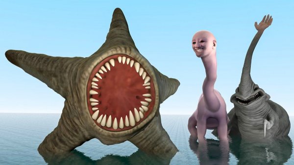 НОВАЯ ЗВЕЗДНАЯ РЫБА-МОНСТР ПРОТИВ РУЧНОГО МОРСКОГО МОНСТРА И МЫ ЗАПЛЫЛИ СЛИШКОМ ДАЛЕКО В ОКЕАН