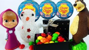 Маша и Конфеты Chupa Chups от Мишки.  Мишка Доктор - Мультики #Маша и Медведь Игрушки для детей.