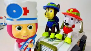 Мультики для малышей - Маша Доктор лечит Щенячий Патруль Конфеты. Мультики с Игрушками Маша и Мишка