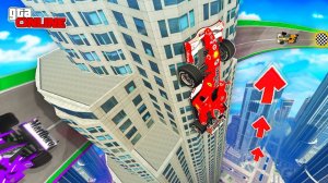 СКИЛЛ-ТЕСТ ПО НЕБОСКРЕБАМ НА ФОРМУЛЕ-1! ПРИКЛЕИЛСЯ К СТЕНЕ | ПАРКУР В ГТА 5 ОНЛАЙН