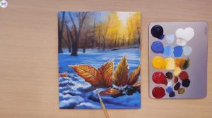 № 7 - зима, утро, листочки