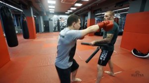 Тренировка с нудлами (координационные палки) в боксе с Андреем Басыниным. Урок 4