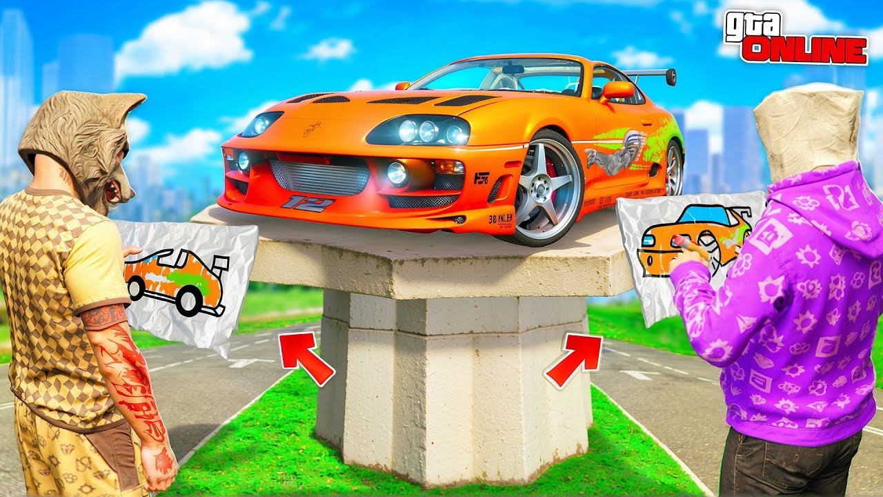 КТО ЛУЧШЕ НАРИСУЕТ СУПРУ ИЗ ФОРСАЖА, ТОТ ЕЁ И ПОЛУЧИТ! БИТВА ХУДОЖНИКОВ В ГТА 5 ОНЛАЙН смотреть онлайн