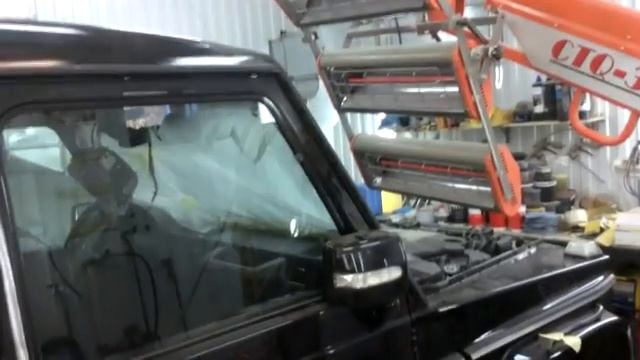 Мерседес Гелендваген G-class W463 AMG Покраска. Удаление коррозии. Реставрация переднего бампера.