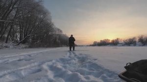 Рыбалка на Оке в конце января в -25