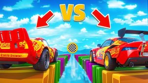 РЕАЛЬНЫЕ ТАЧКИ VS МУЛЬТЯШНЫЕ НА СЛОМАННОЙ ДОРОГЕ! СМОЖЕТ ЛИ ДОЕХАТЬ ДО КОНЦА? ЭКСПЕРИМЕНТЫ ГТА 5