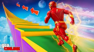 СМОЖЕТ ЛИ ФЛЭШ ЗАБРАТЬСЯ ДО КРАЯ КАРТЫ В КОСМОС ПО ЛЕСТНИЦЕ? ЭКСПЕРИМЕНТЫ ГТА 5?