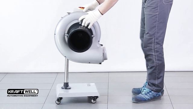 Мобильная вытяжка выхлопных газов, на колесах KraftWell KRW-FST