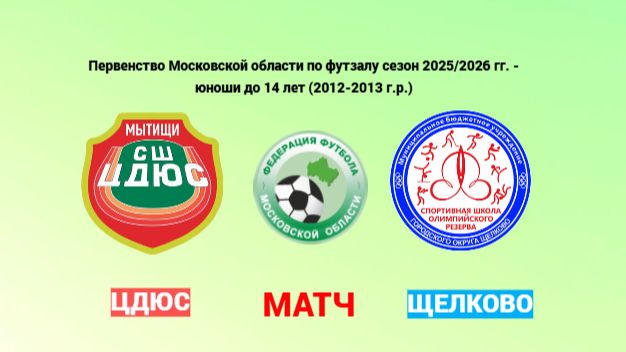 Матч-ЦДЮС-СШОР(Щелково ) 24.01.2026г.Первенство Моск. обл. по футзалу 2025/2026 г. -(2012-2014 г.р.) смотреть онлайн