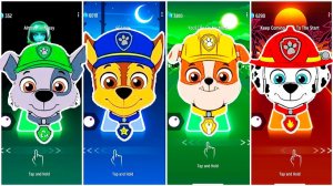 Мультики для Детей Щенячий Патруль Tiles Hop - РОККИ, ГОНЩИК, КРЕПЫШ, МАРШАЛЛ