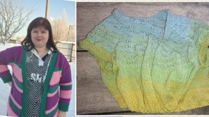 Вязовлог 3/26. Кардиган из детской новинки.  Продвижения по платью