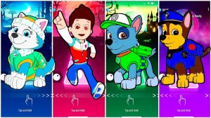 Мультики для Детей Щенячий Патруль Tiles Hop - ЭВЕРЕСТ, РАЙДЕР, РОККИ, ГОНЩИК