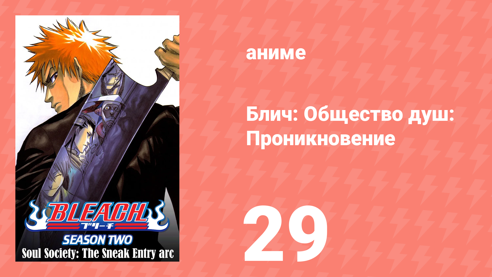 Блич: Общество душ: Проникновение 29 серия (аниме-сериал, 2004) смотреть онлайн
