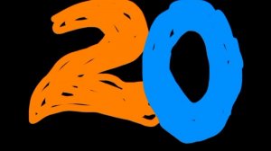 Number creatures 20 (хромакей на зеленом фоне)