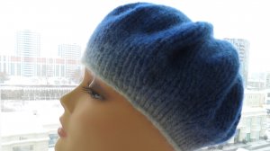 Берет "Классика"  часть1 , вязание спицами