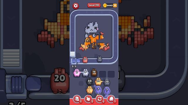 Прохождение 195 уровня Pixel Flow смотреть онлайн