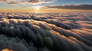 Созерцание | Полёт над облаками навстречу солнцу (Циклическое видео 7 мин)