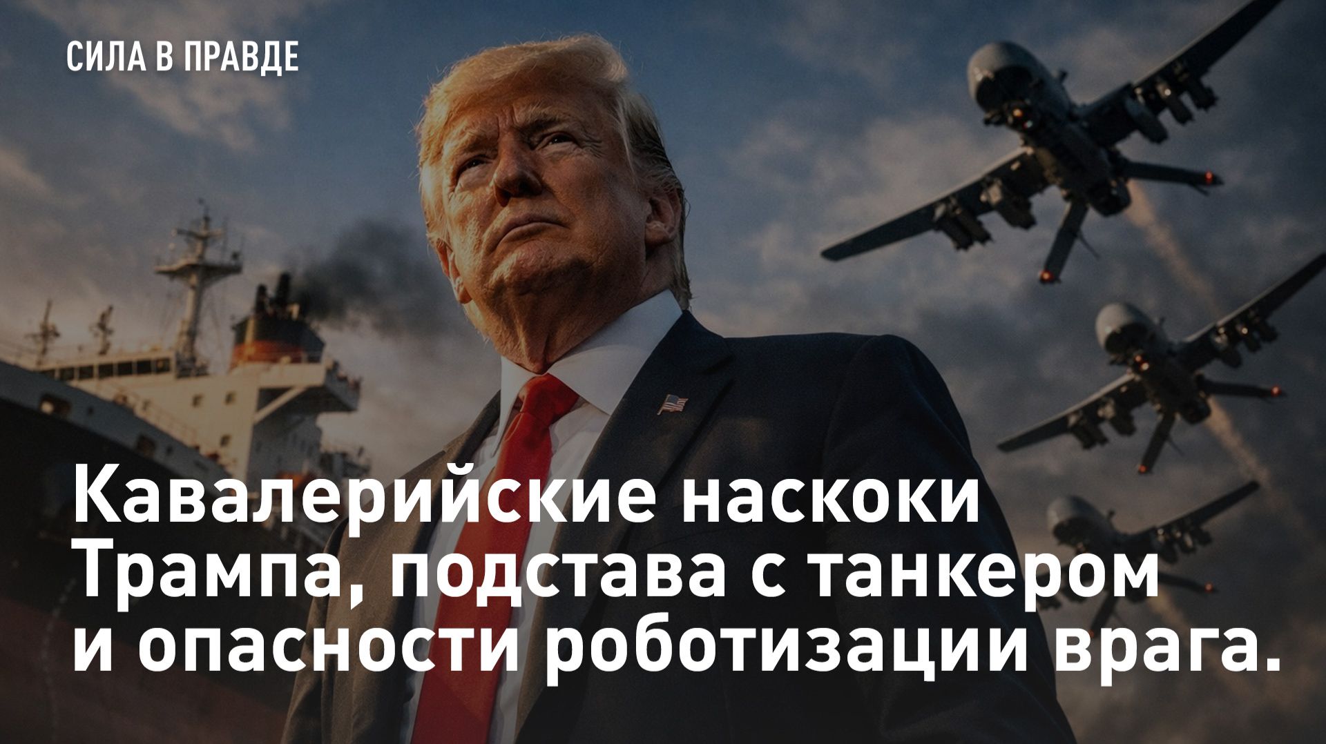 Кавалерийские наскоки Трампа, подстава с танкером и опасности роботизации врага. смотреть онлайн