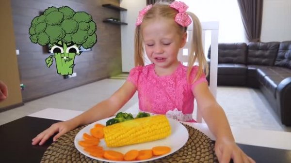 Настя и папа - новая серия про правильное питание! Nastya an