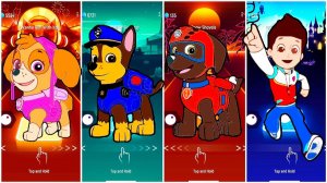 Мультики для Детей Щенячий Патруль Tiles Hop - СКАЙ, ГОНЩИК, ЗУМА, РАЙДЕР