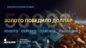 Золото победило доллар! Аналитика по металлам от Сольфер