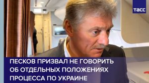 Песков призвал не говорить об отдельных положениях процесса по Украине