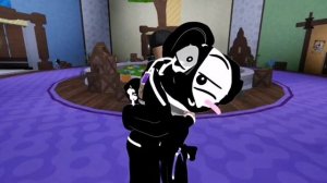 Обнялся с Хэйм. (сделано нейросетью)