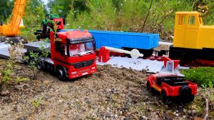 Мультик про машинки. Кран, тягач и вертолёт. МанкиМульт