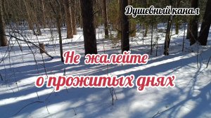 НЕ ЖАЛЕЙТЕ О ПРОЖИТЫХ ДНЯХ