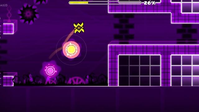 прохожу 4из5 уровней в Geometry Dash