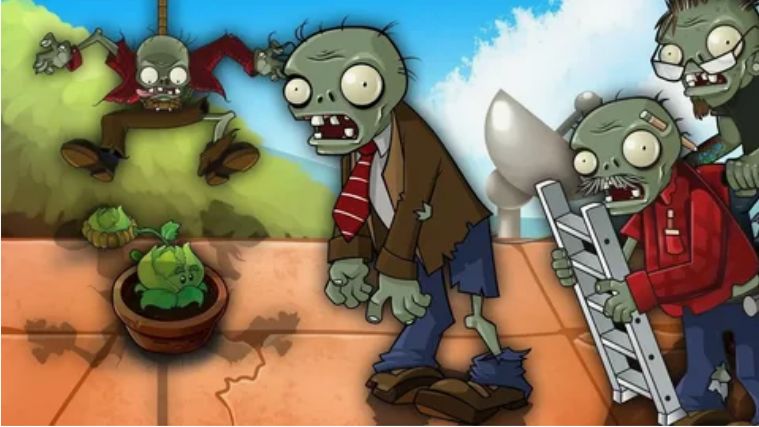 Зомби затащили на крышу катапульты. смотреть онлайн