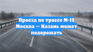 Проезд по трассе М-12 Москва — Казань может подорожать