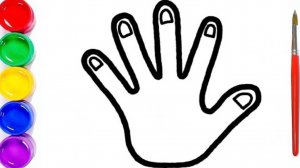 Мультик раскраска для детей и малышей. Как нарисовать рисунок рука
